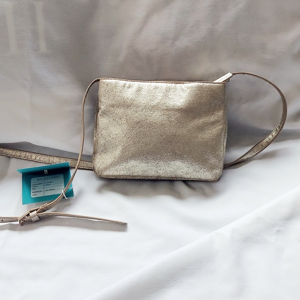 Shiraleah Gold Triple-Zip Crossbody Bag